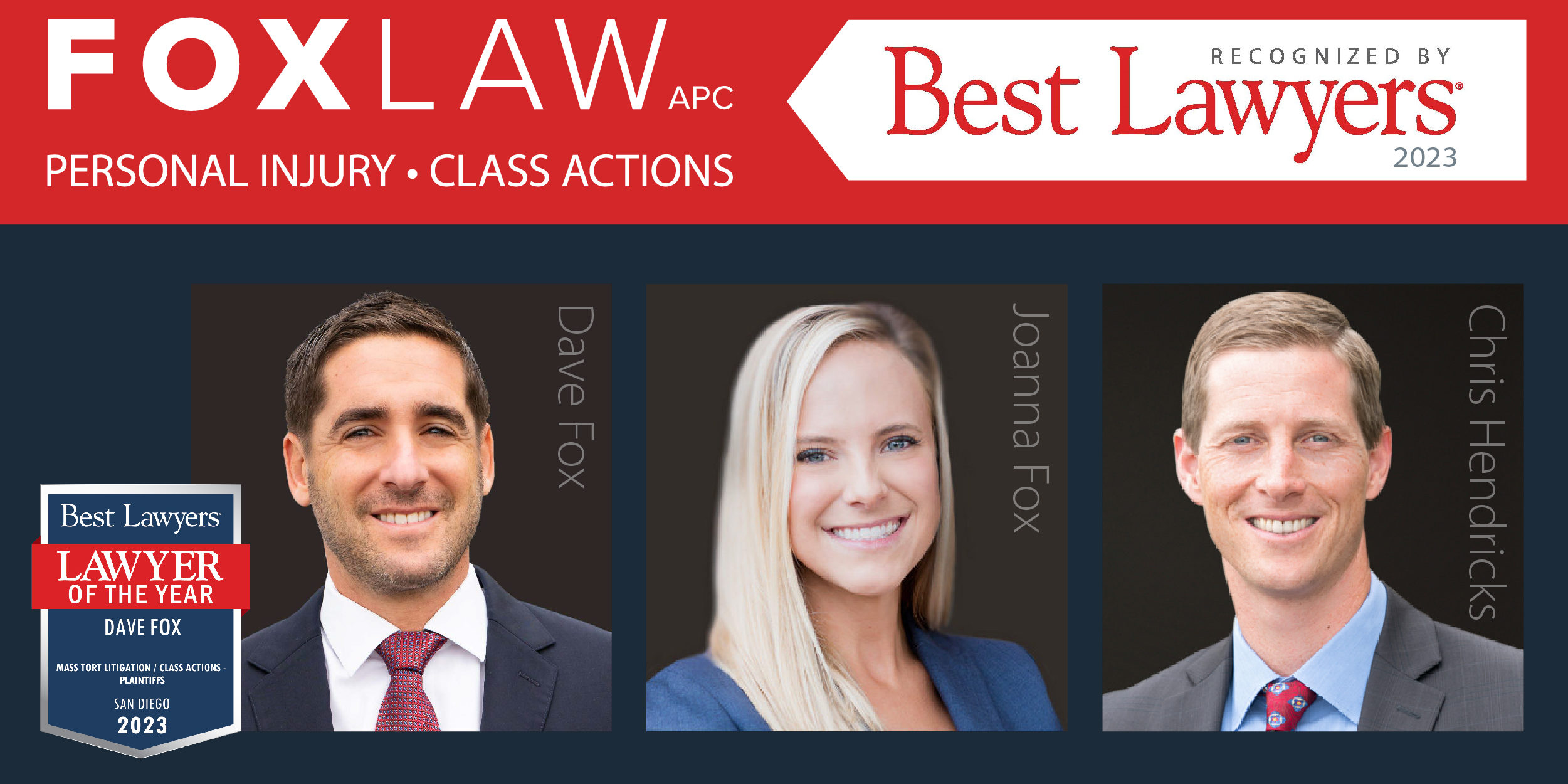 Three Fox Law Attorneys named Best Lawyers for 2023! Fox Law APC